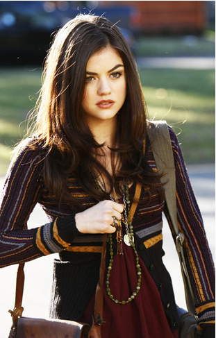 Actress Lucy Hale's character Aria's style tends to impress me the most